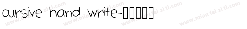cursive hand write字体转换